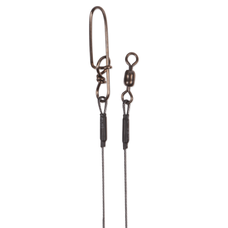 CWC TI Wire Leader, 7-strand 18" 50lb - Stay-Lok #4 - 1pcs