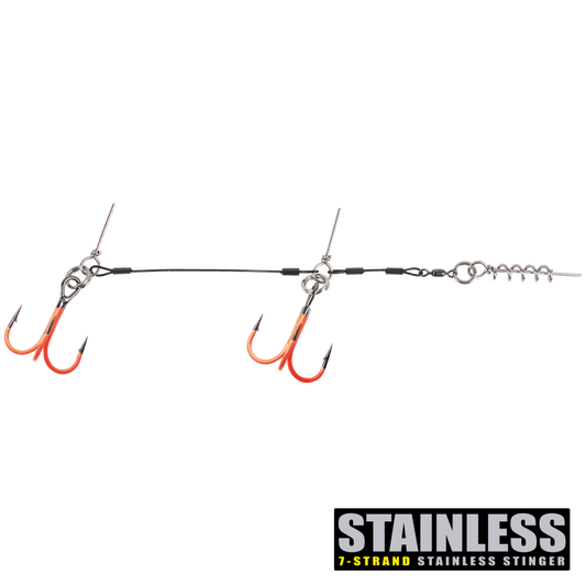 CWC PRO UV Orange Stinger, SS 100lb Giant Tandem 3/0