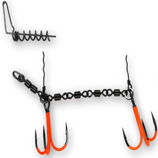 Pikecraft The 4 Swivel Stinger Rig XXL – Big Hook 3/0 UVO Single Rig